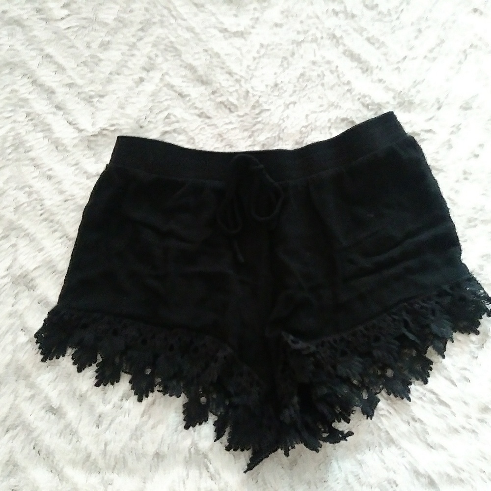 Boho Black Womens Shorts